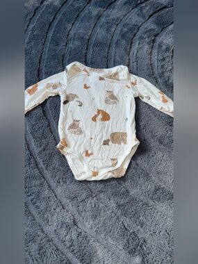 angel dear long sleeve woodland top blue